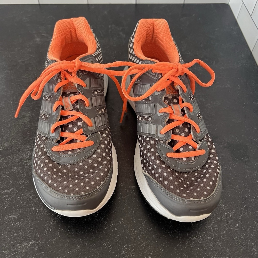 Adidas Size 8 Duramo 6 Adiprene Running Shoes Sneakers Gray Orange - very clean - Picture 3 of 16